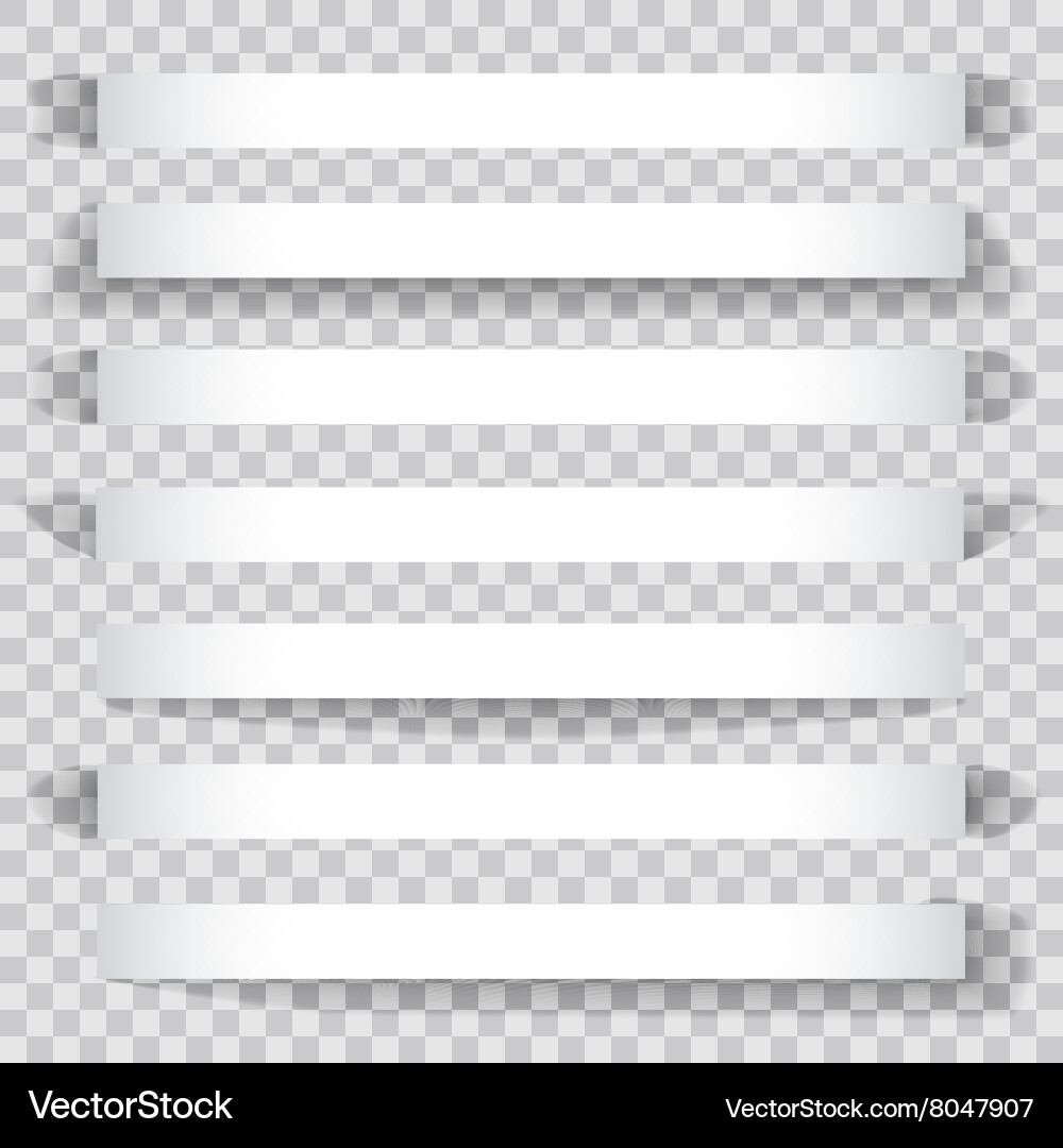 Blank sheet of paper with page curl and shadow vector image