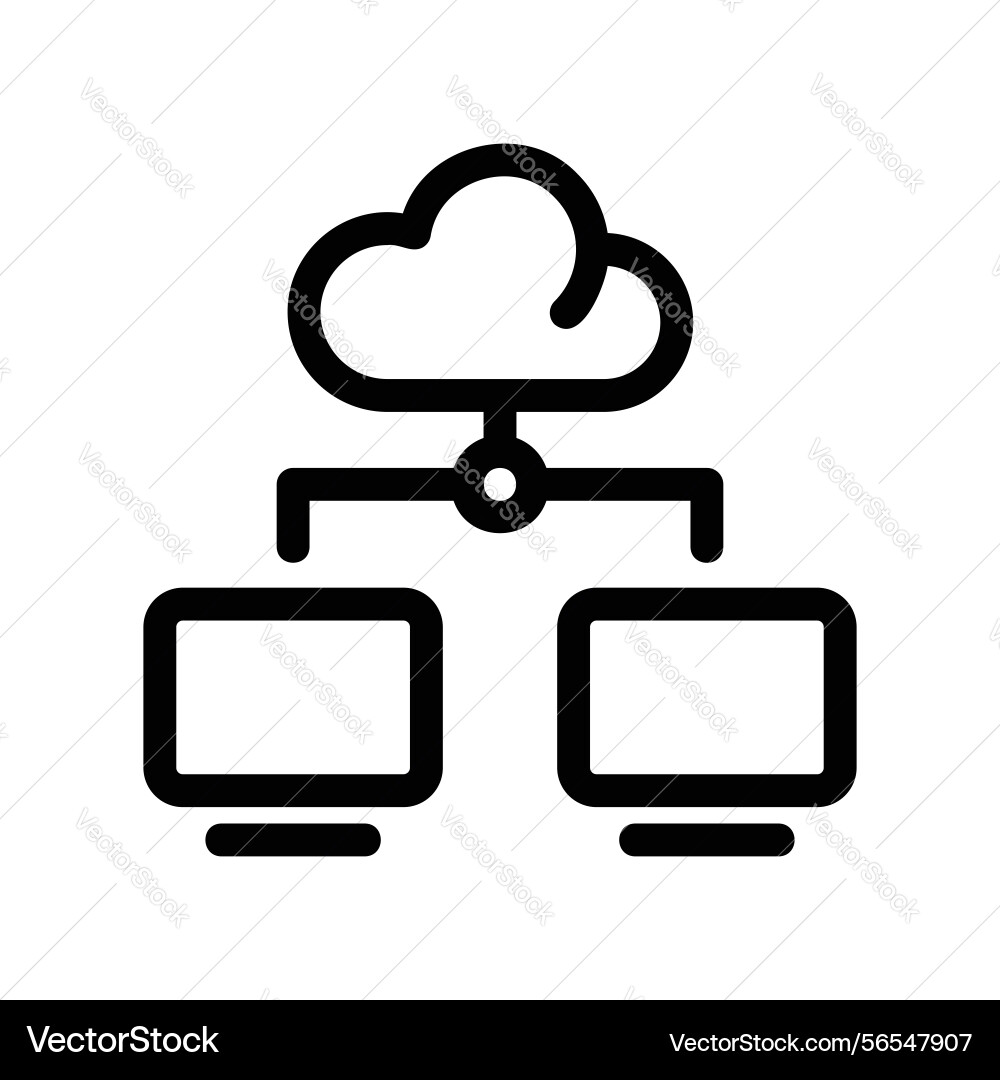 Cloud computing icon symbol connected Cloud computing icon symbol connected vector image