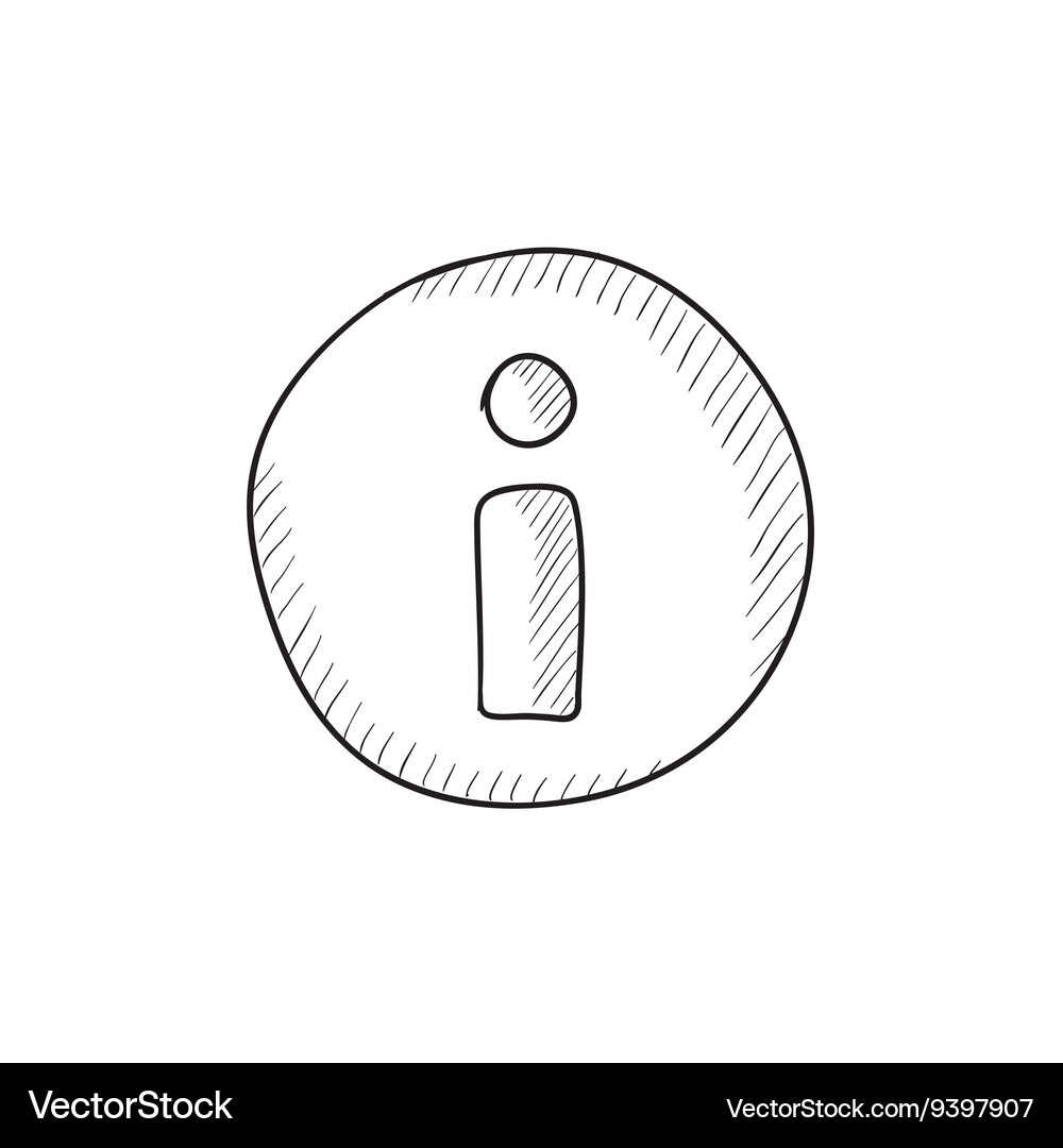 Informationszeichen Skizzensymbol Vektorbild