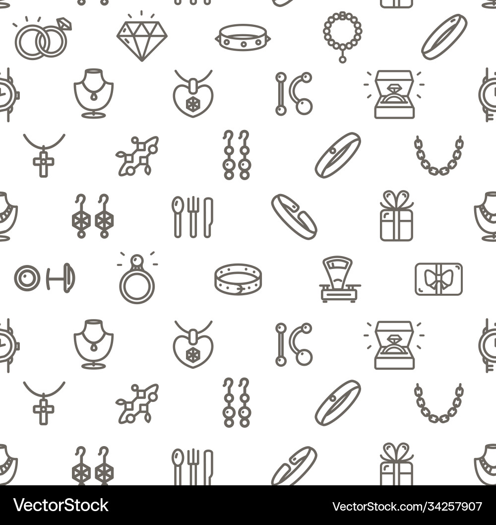 Jewelry sign seamless pattern background Jewelry sign seamless pattern background vector image
