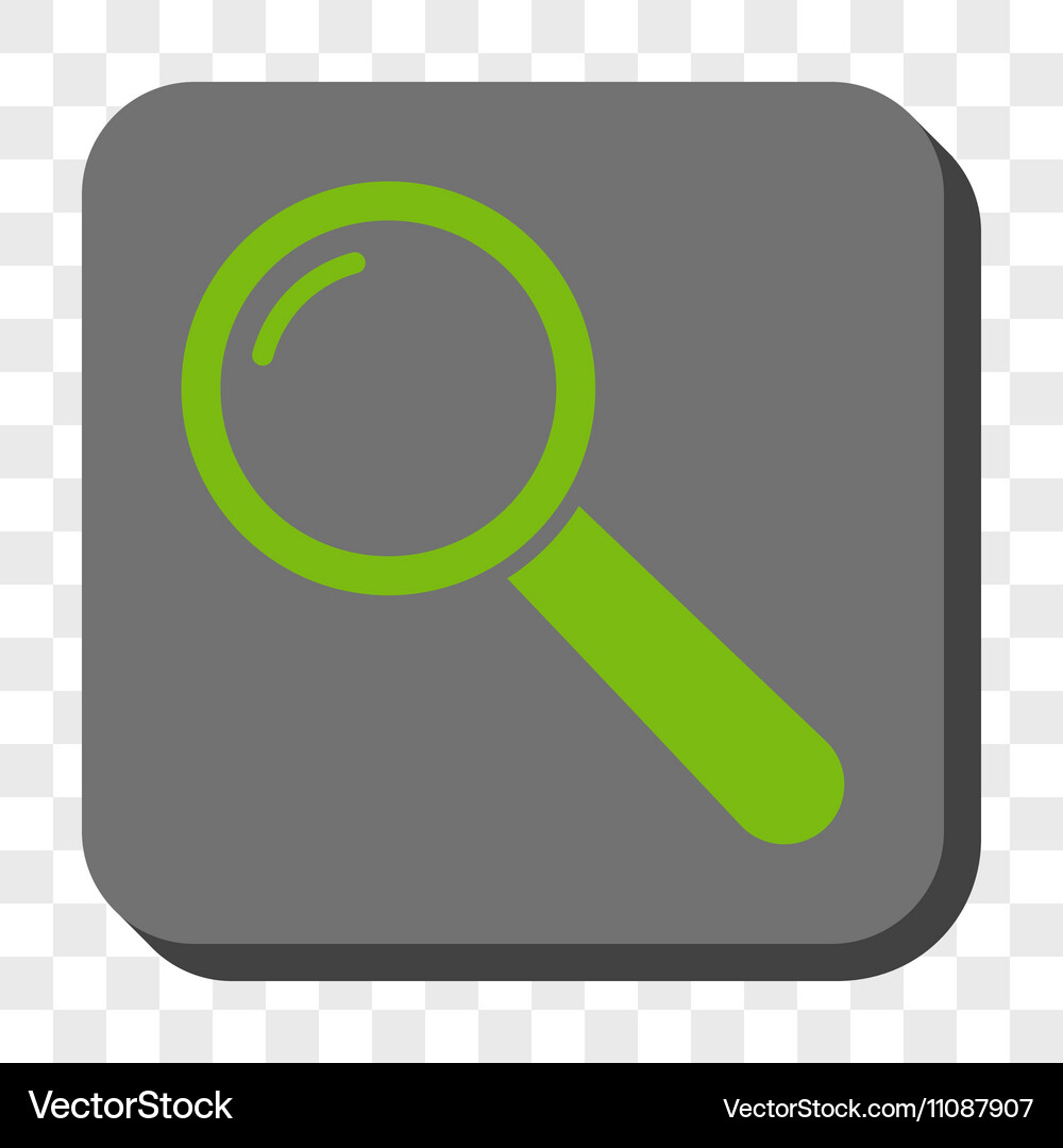 Magnifier rounded square button Vector Image