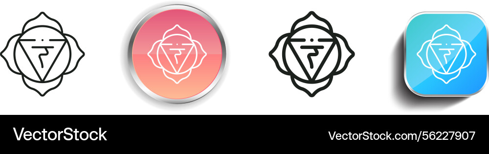 Manipura-Symbol dünn linear regelmäßig und Taste Manipura-Symbol dünn linear regelmäßig und Taste vektorbild