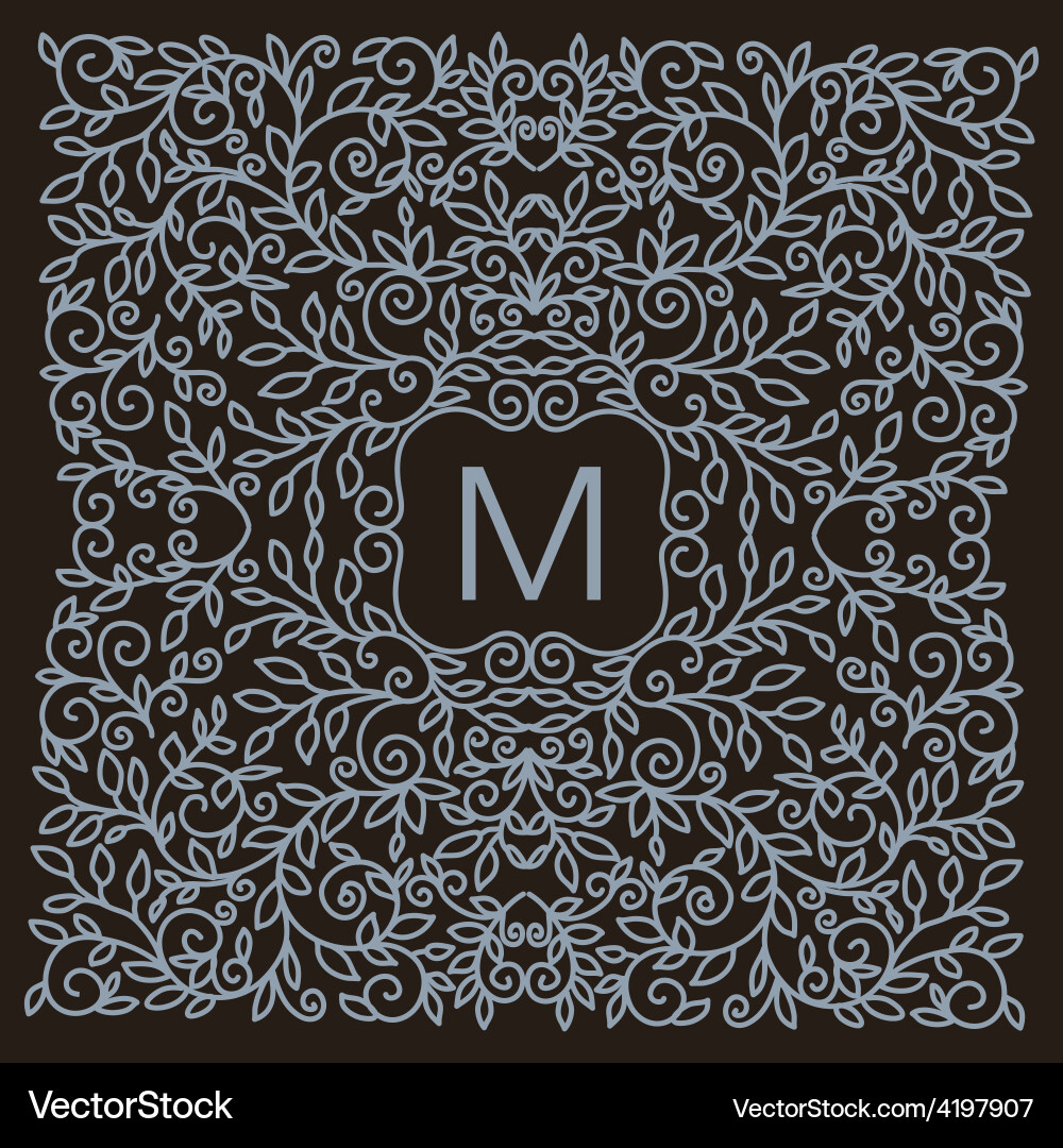 Monogram design element Vector Image
