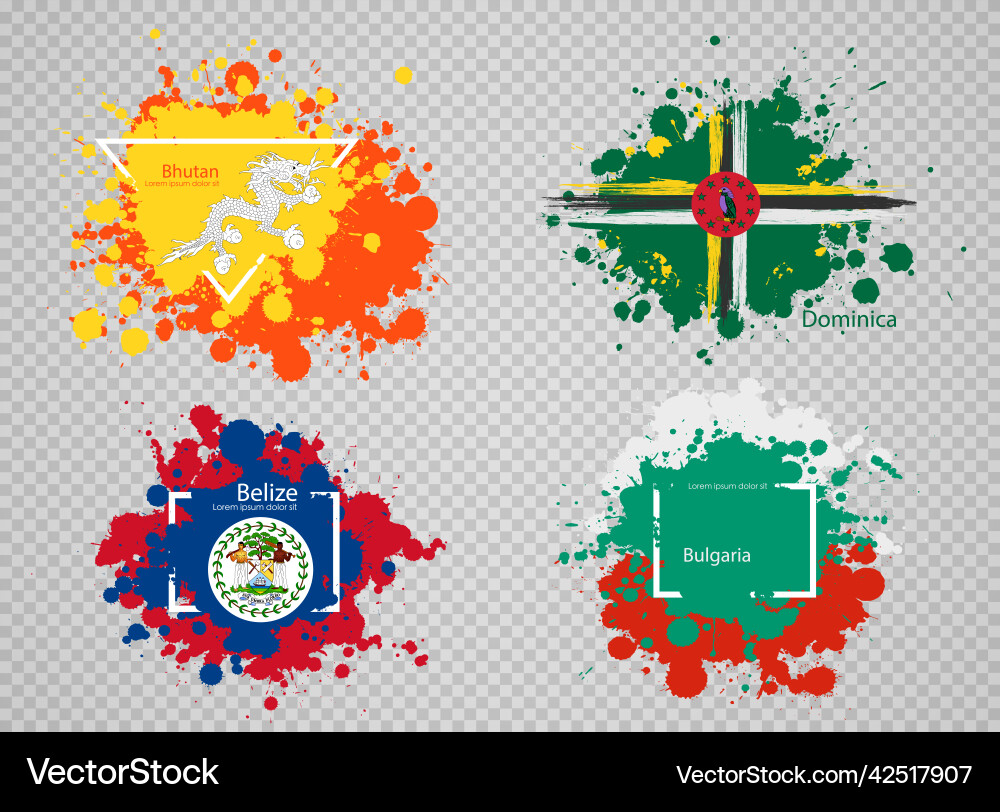 Paint spot of flag en transparent background vector image