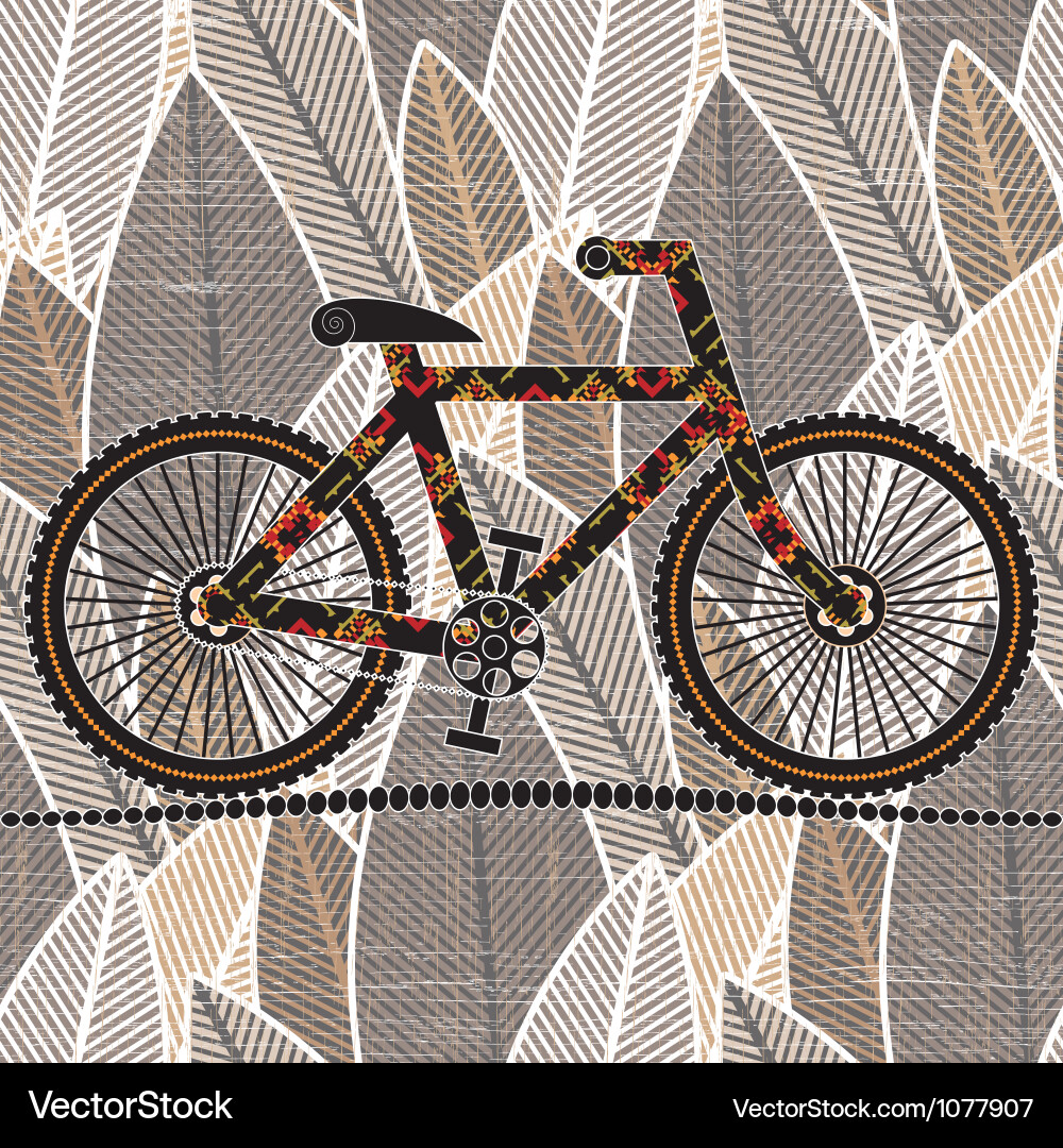 Retro Bicycle Pattern vector image