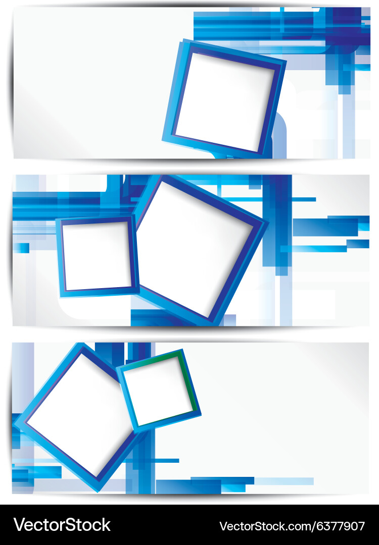 Set of abstract colorful web headers and cards vector image