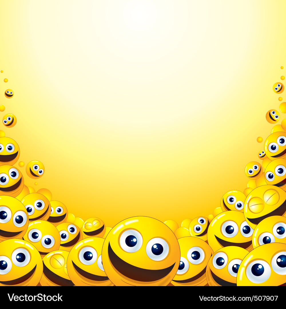 Smiling Faces Backdrop Vector Image