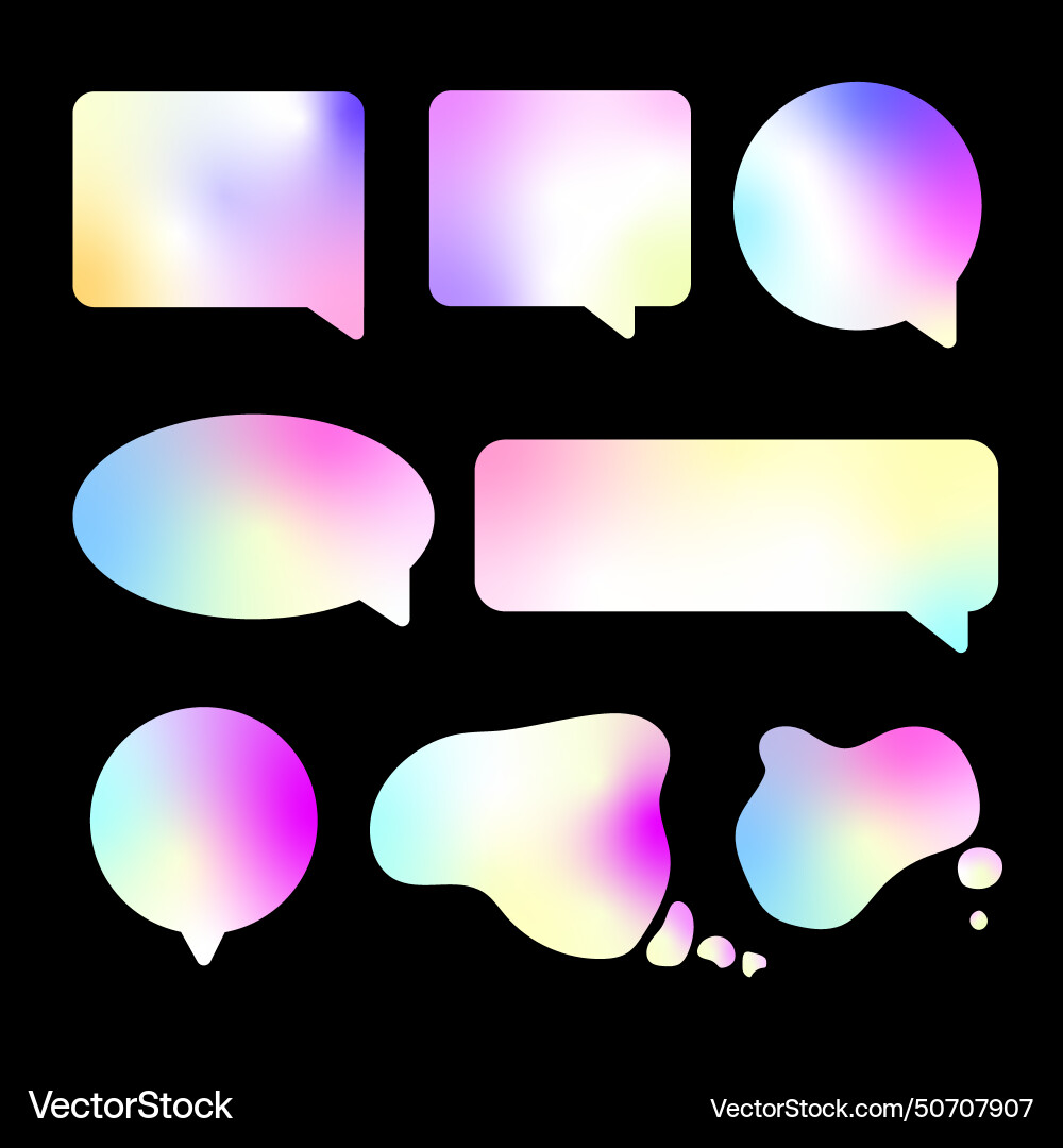 Speech bubbles collection in y2k style Speech bubbles collection in y2k style vector image