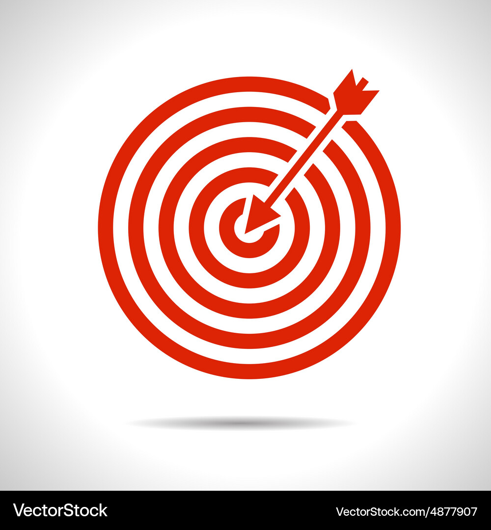 Target with dart icon eps10 Vector Image