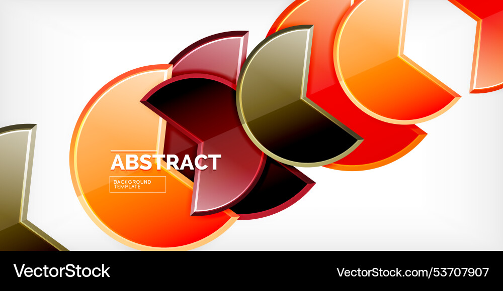 Trendy round shapes with triangular angle design Vector Image