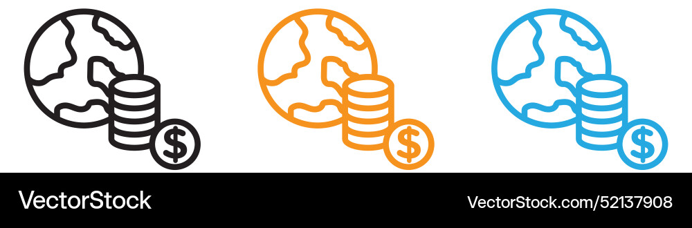 Capitalism logo set collection for web app ui Vector Image