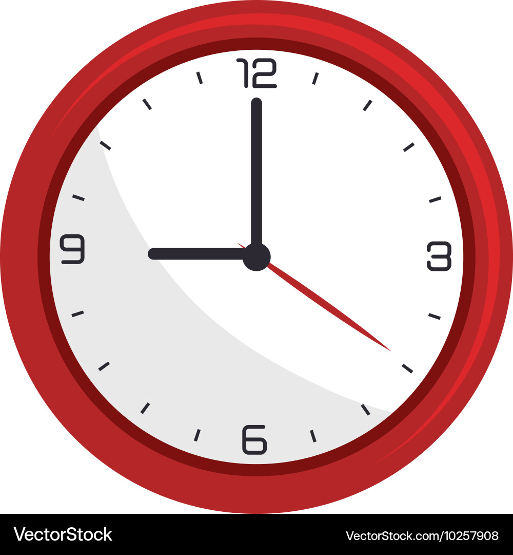 Clock time watch vector image