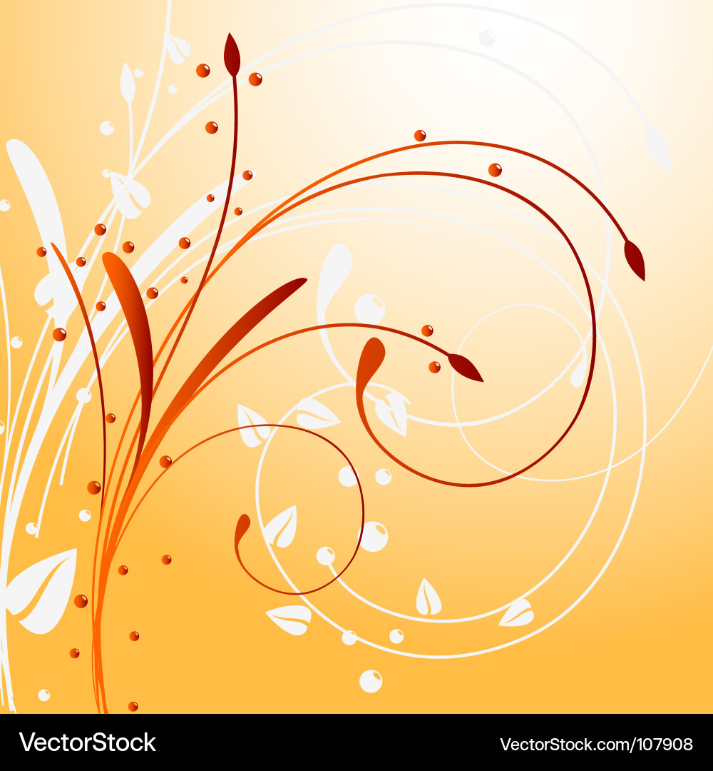 Floral Branch Backdrop Vector Image