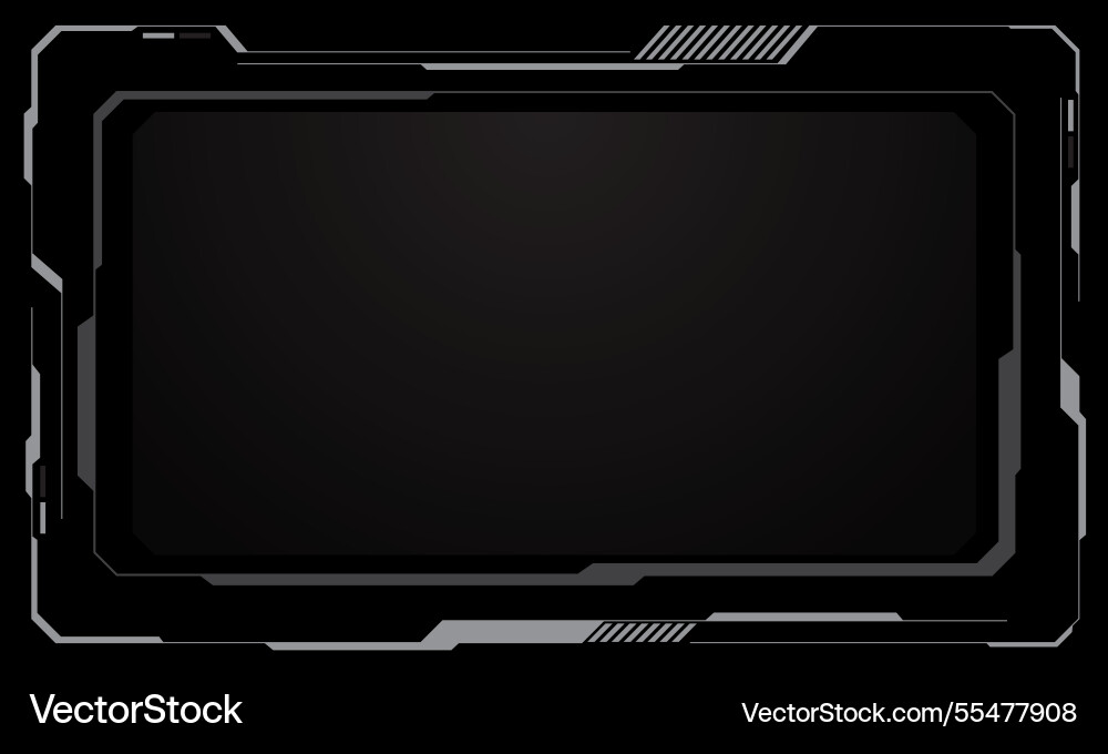 Hud frames white grey user interface elements Hud frames white grey user interface elements vector image