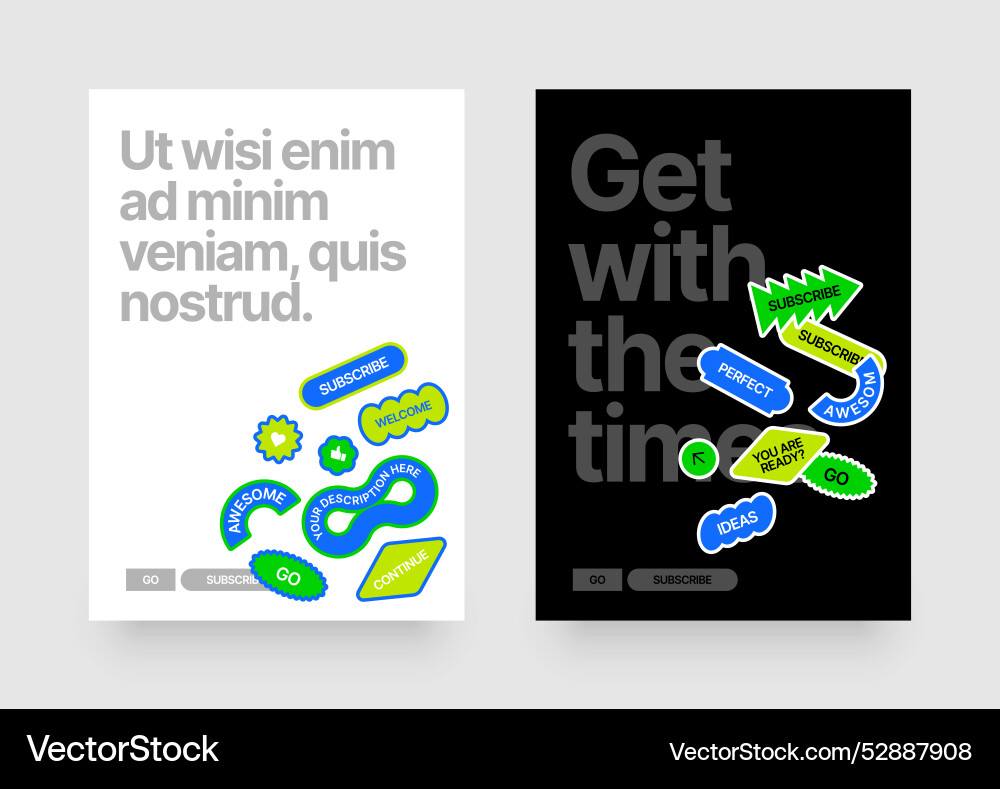 Layout template for events or business related vector image