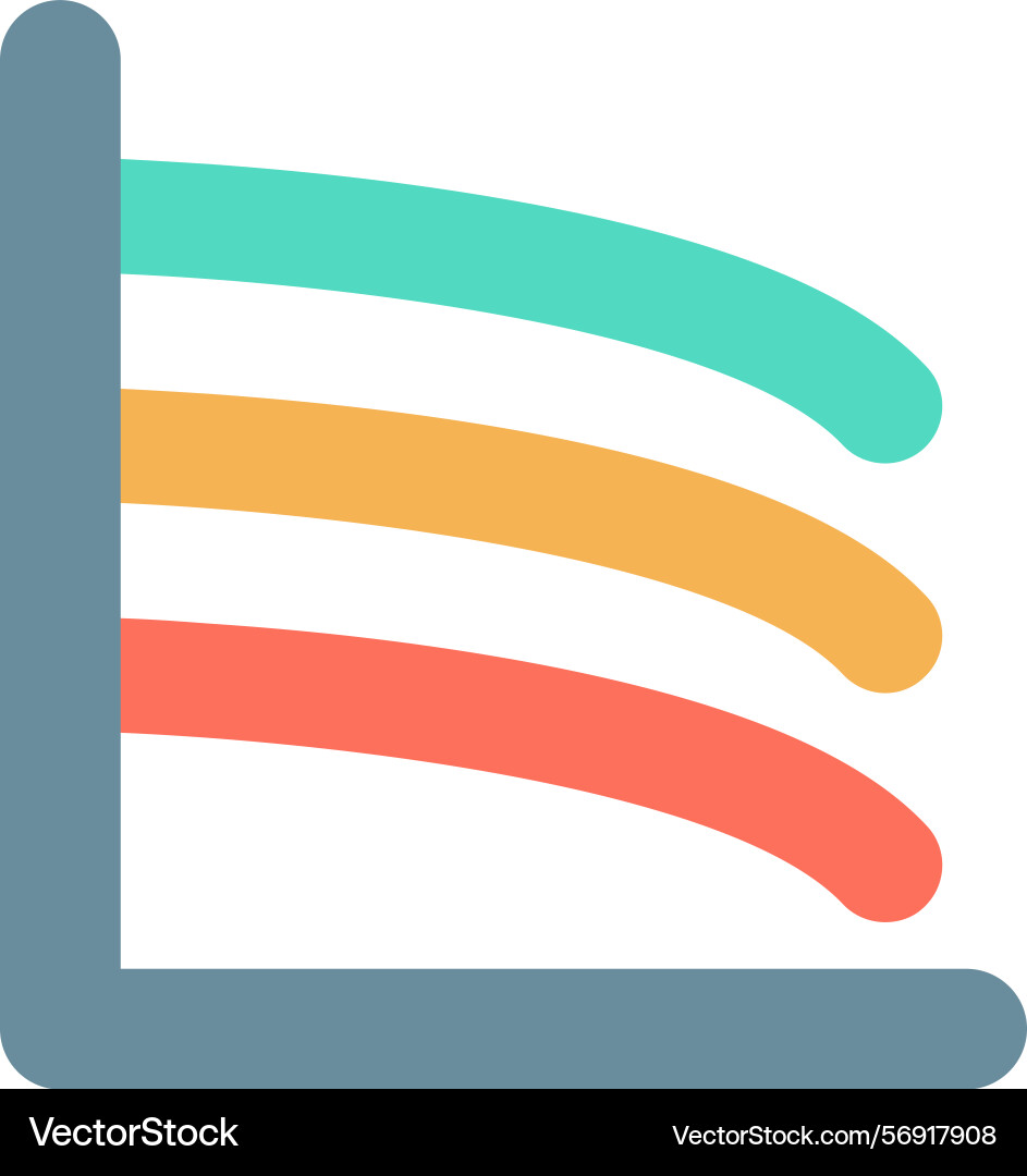 Line graph icon vector image