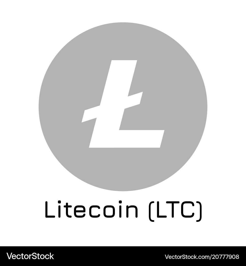 Litecoin LTC Cryptocurrency Icon – Royalty-Free Vector | VectorStock