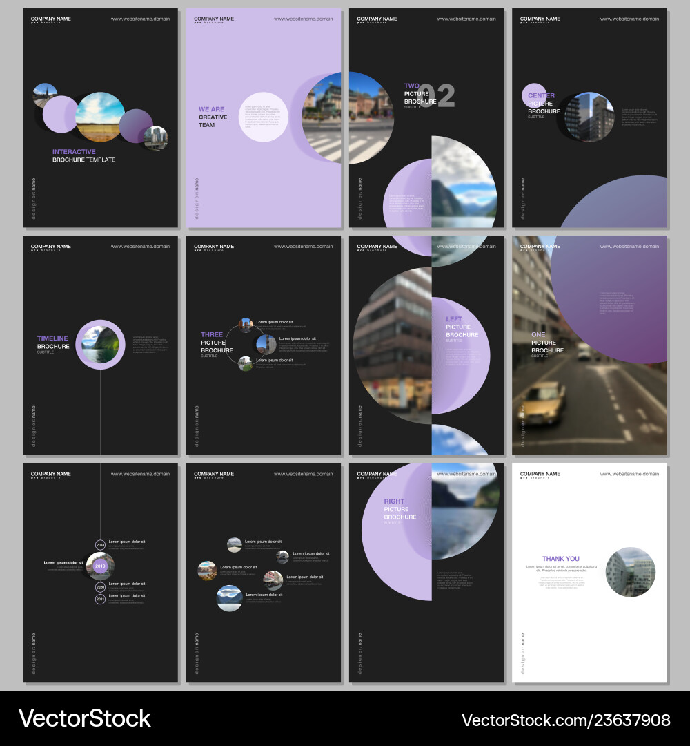 Minimal brochure templates with colorful gradient Minimal brochure templates with colorful gradient Vector Image