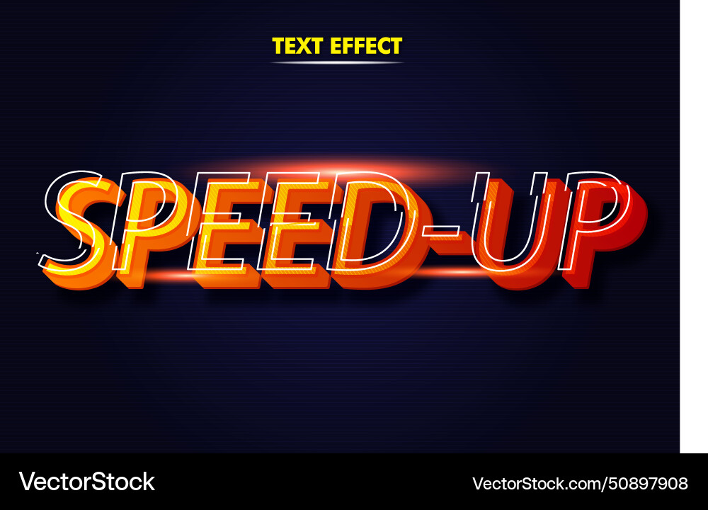 Modern poster design template 3d text effect mock Modern poster design template 3d text effect mock vector image