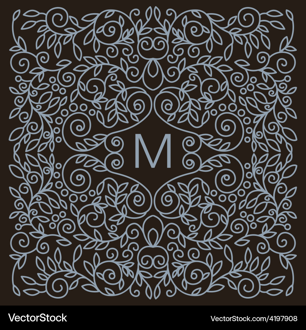 Monogram design element vector image