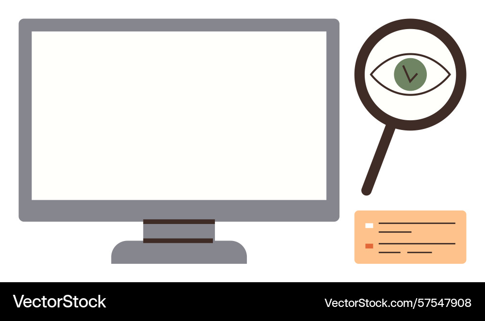 Online monitoring and data review concept Online monitoring and data review concept vector image