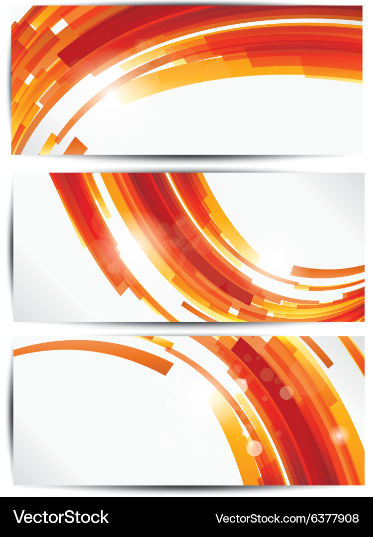 Set of abstract colorful web headers and cards vector image