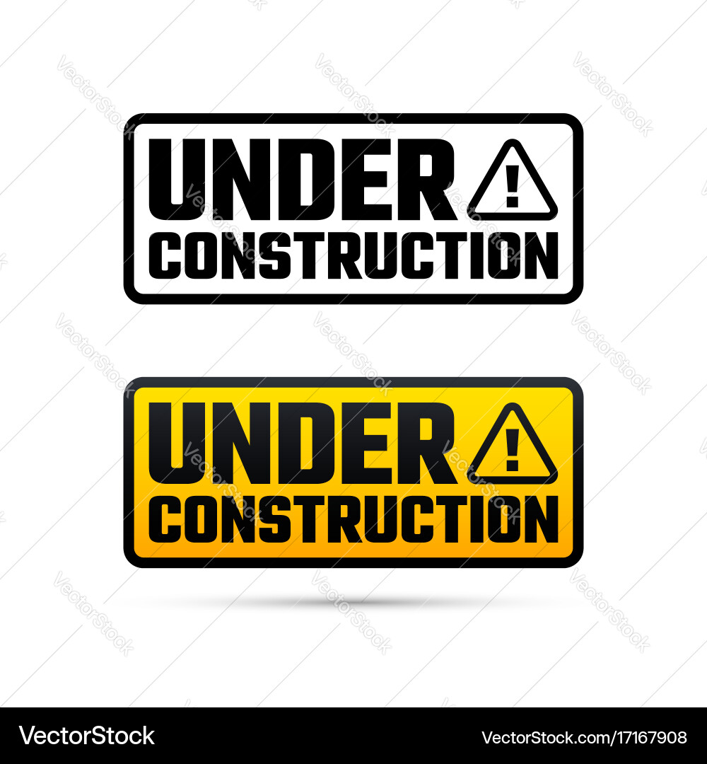 Under construction design website development vector image