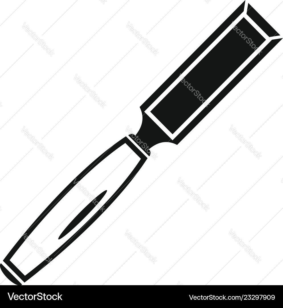 Chisel icon simple style Chisel icon simple style Vector Image