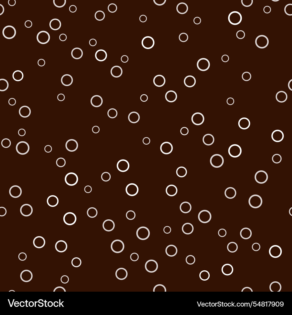 Chocolate seamless pattern of many random circles Vector Image