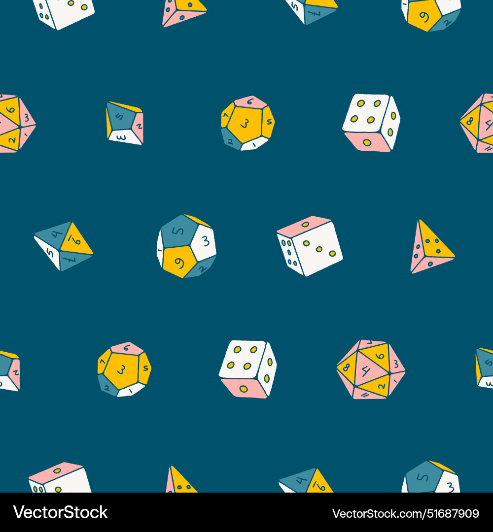 Collection of dice seamless pattern for print Collection of dice seamless pattern for print vector image