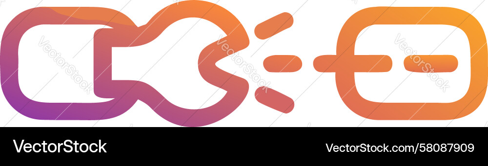 Exploding Chain Link Icon Vector Image