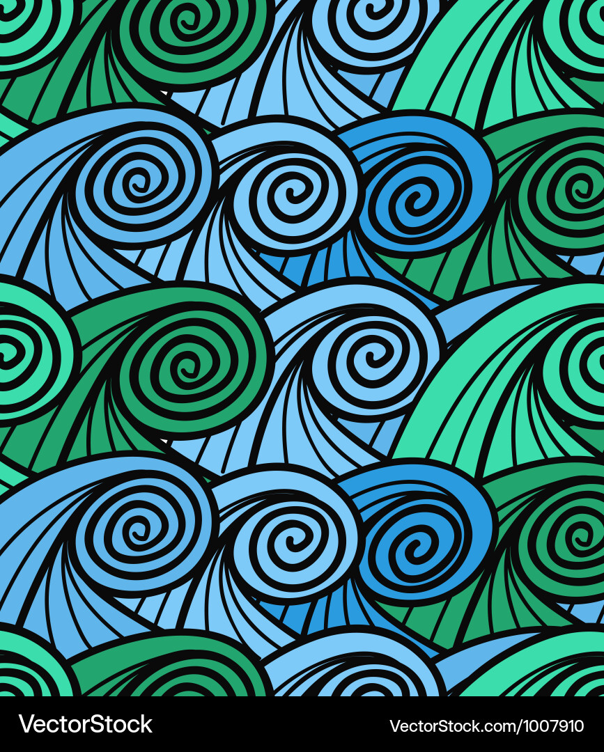 Abstract Blue Wave Pattern Vector Image