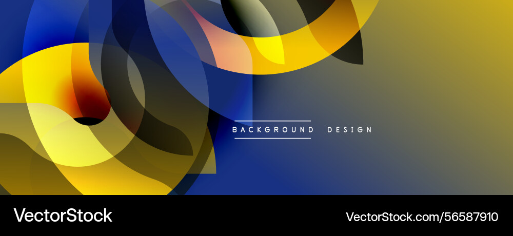 Abstract graphic design features overlapping Vector Image