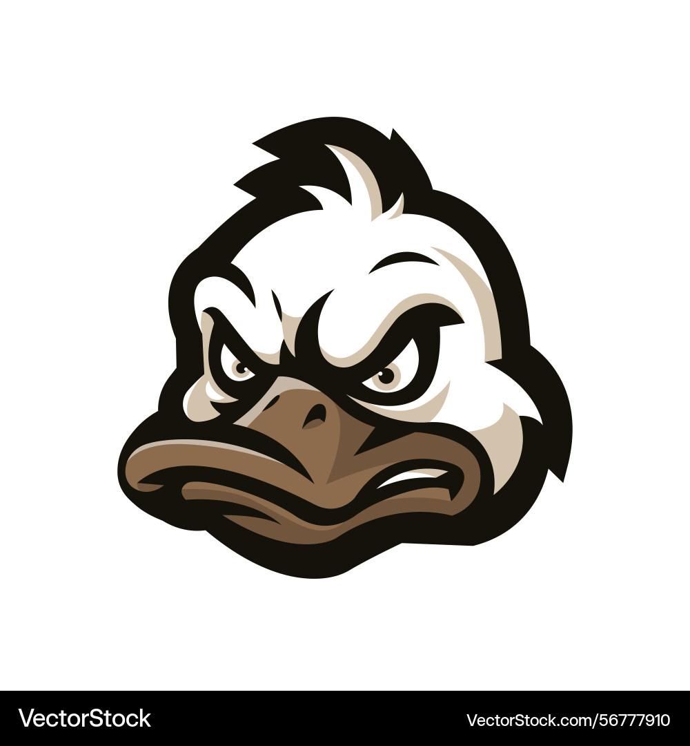 Angry duck logo for sport or esport team Vector Image