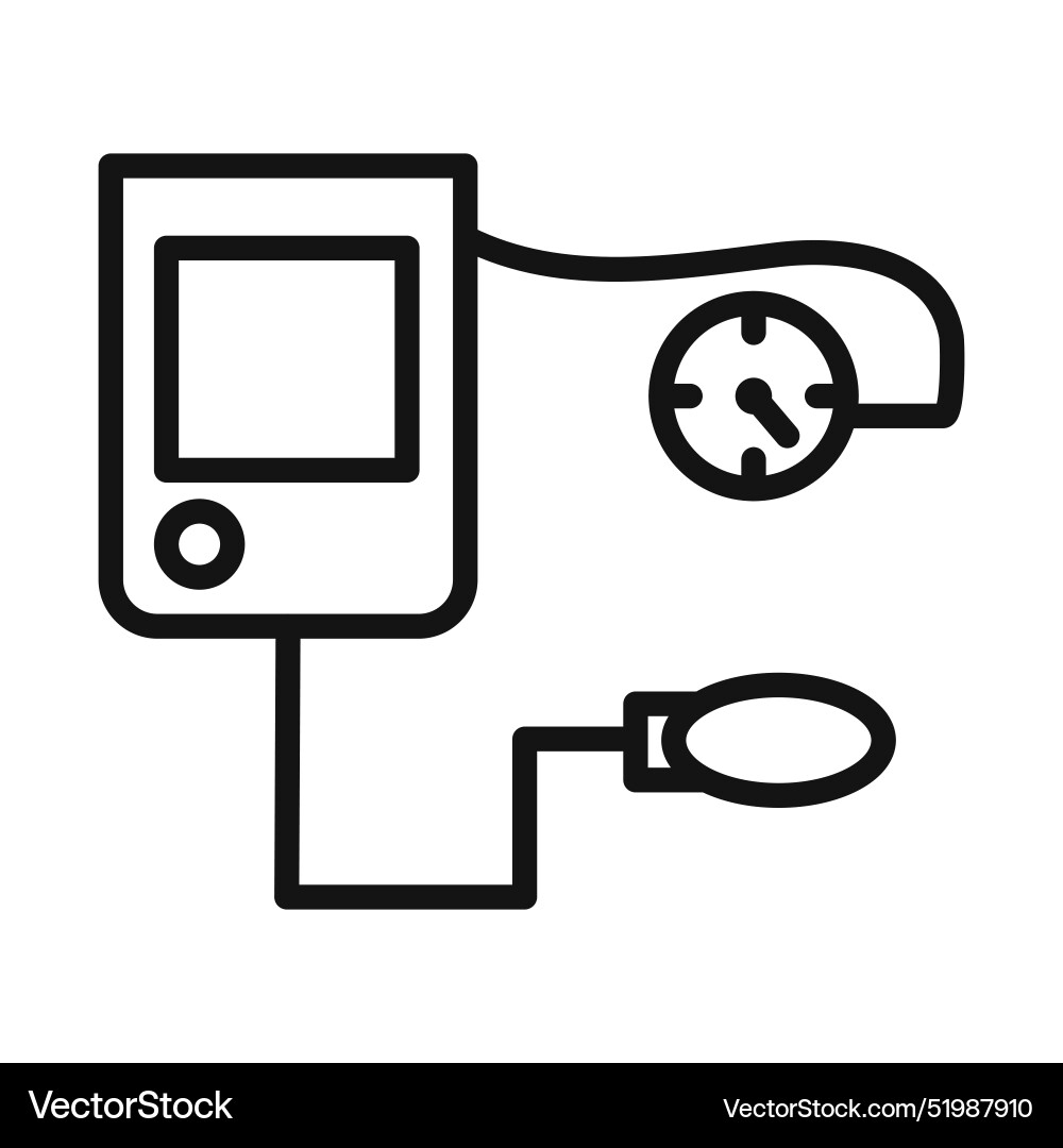 Bp checking machine icon mark in filled style Bp checking machine icon mark in filled style Vector Image