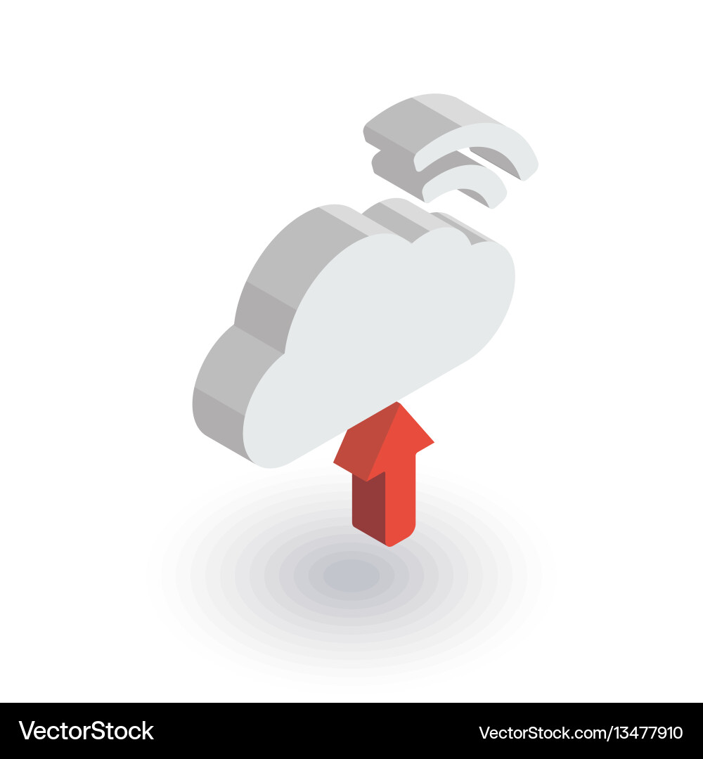 Cloud Upload Icon - Technology vector image