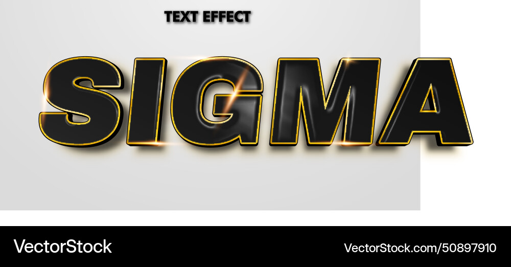 Modern poster design template 3d text effect mock Modern poster design template 3d text effect mock vector image