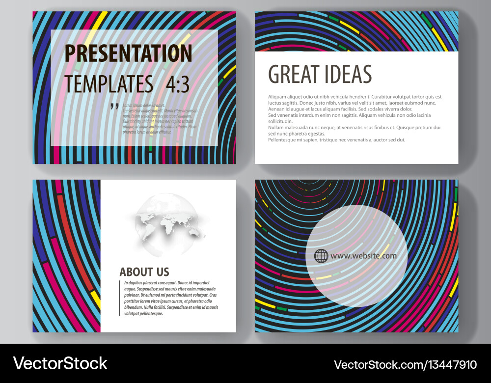 Set of business templates for presentation slides Vector Image