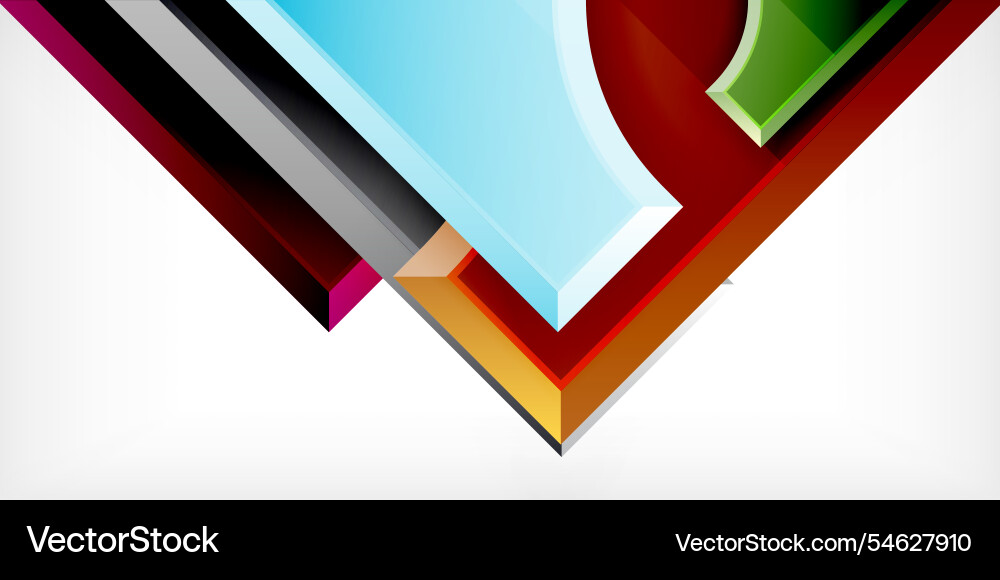 Square arrow shapes with round elements Vector Image