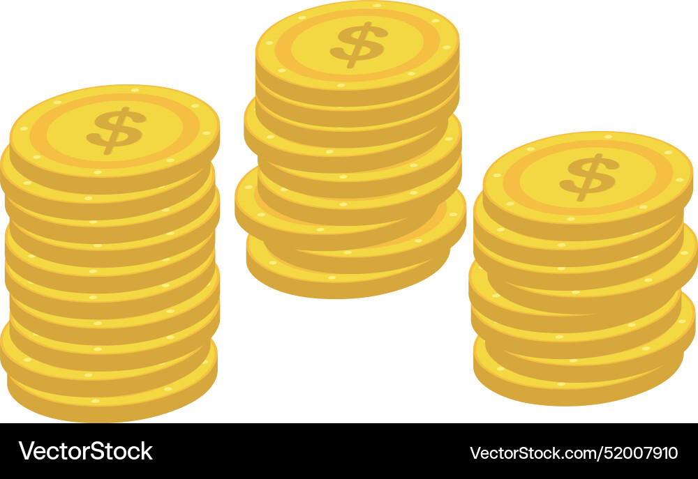 Stacked coins Vector Image
