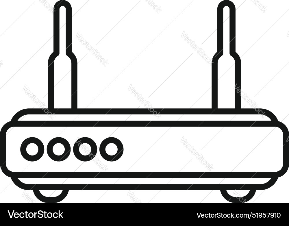 Wireless router providing internet connection Wireless router providing internet connection vector image