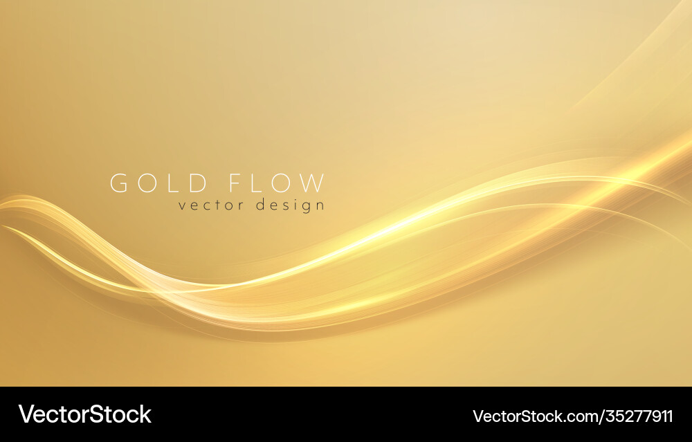 Abstract shiny color gold wave design element Abstract shiny color gold wave design element vector image