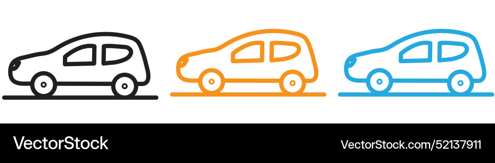 Car logo set collection for web app ui vector image