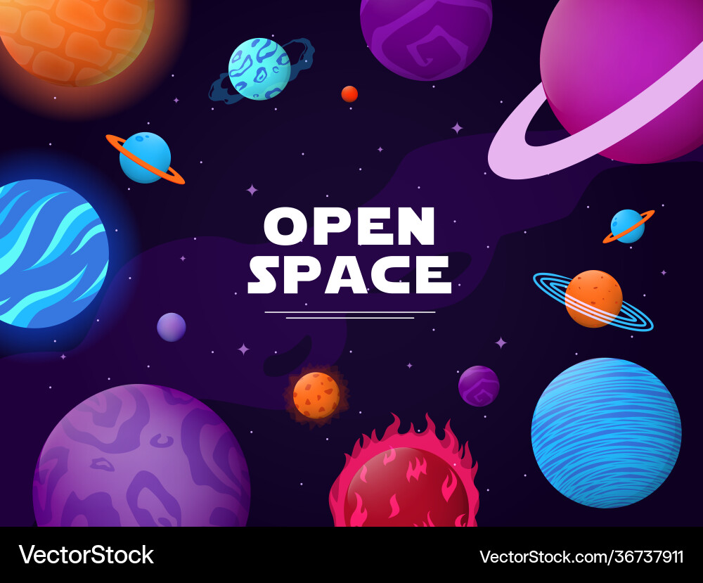 Cover design with open space theme vector image