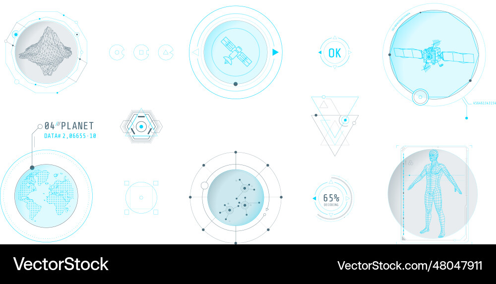 Design elements for infographic of data vector image