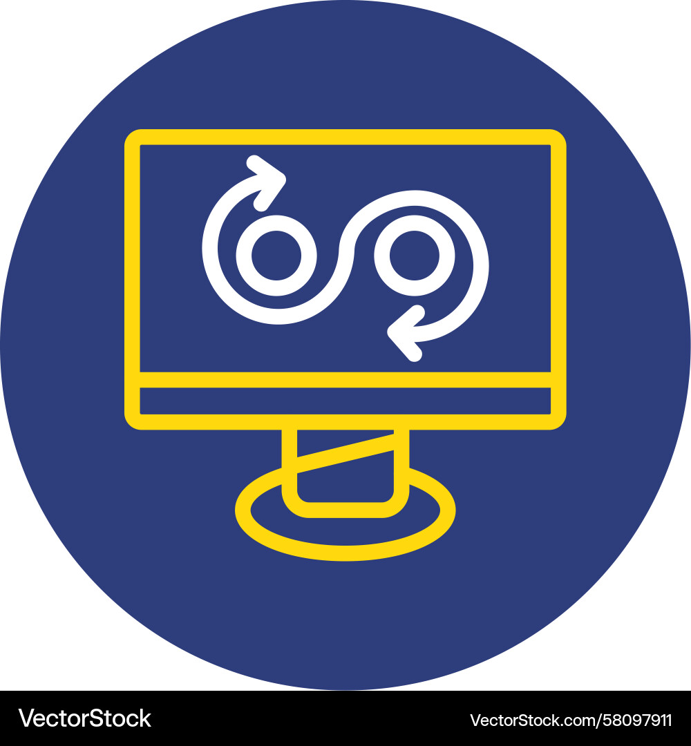 DevOps Dual Line Circle Vector Image