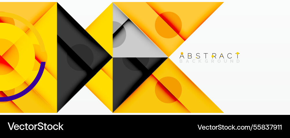 Geometric abstract design with layered triangles Vector Image