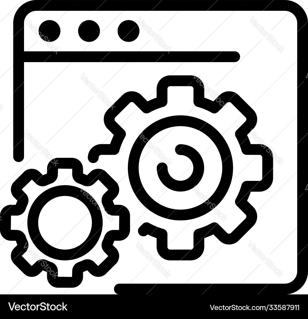Internet page setting icon outline style Internet page setting icon outline style vector image