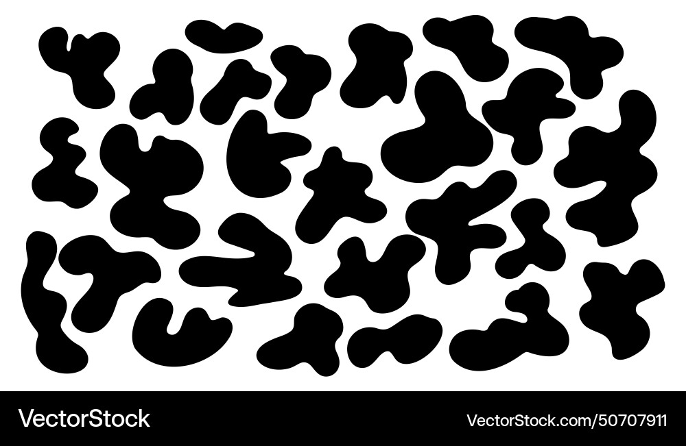 Irregular blob shape abstract asymmetric elements Irregular blob shape abstract asymmetric elements vector image