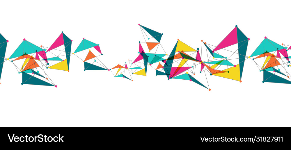 Line points connections triangular technology Line points connections triangular technology vector image
